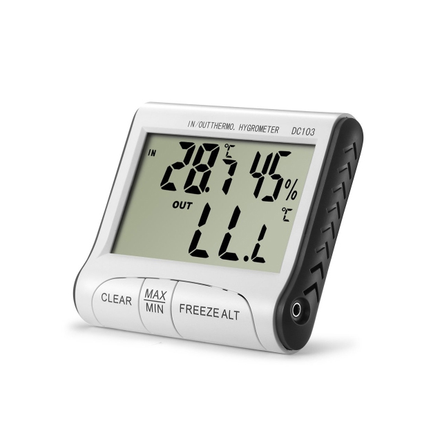 ATuMan Indoor Thermometer Hygrometer with Large Digital Date Clock